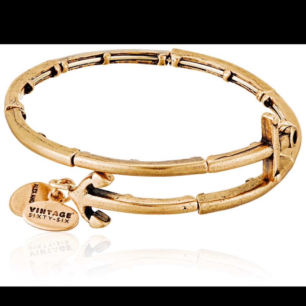 NWT Alex and Ani gold anchor wrap bracelet